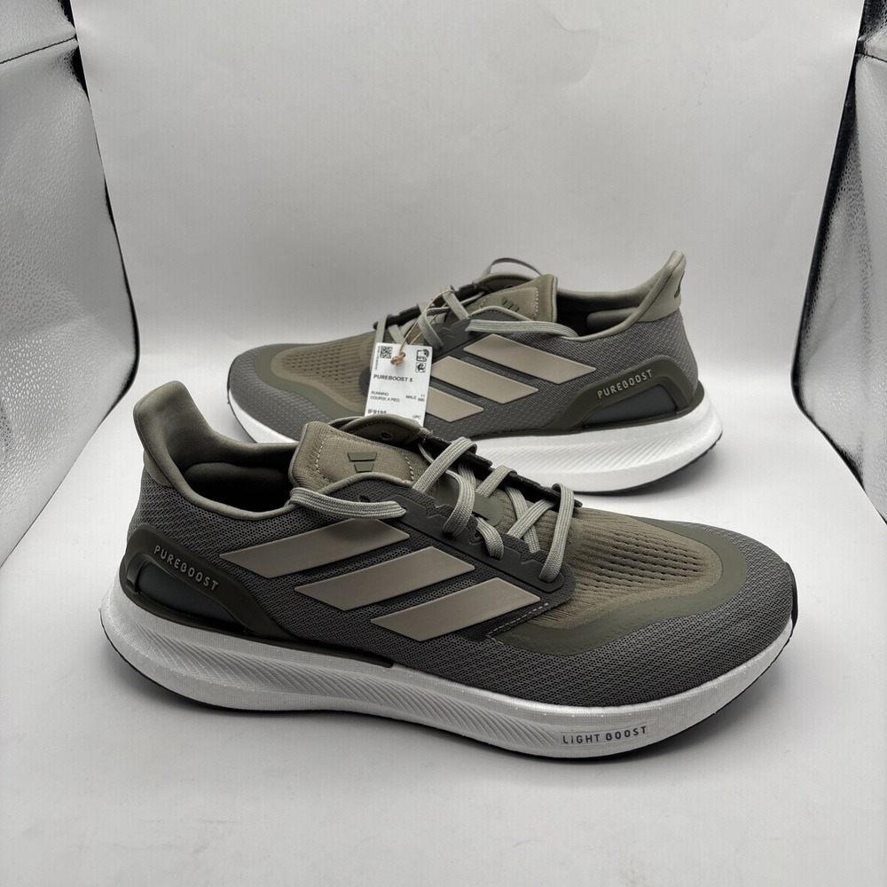 adidas PureBoost 5 Olive Strata Mens Sz 11.5 Running Shoes IF9195 New w/Tags - Picture 2 of 8